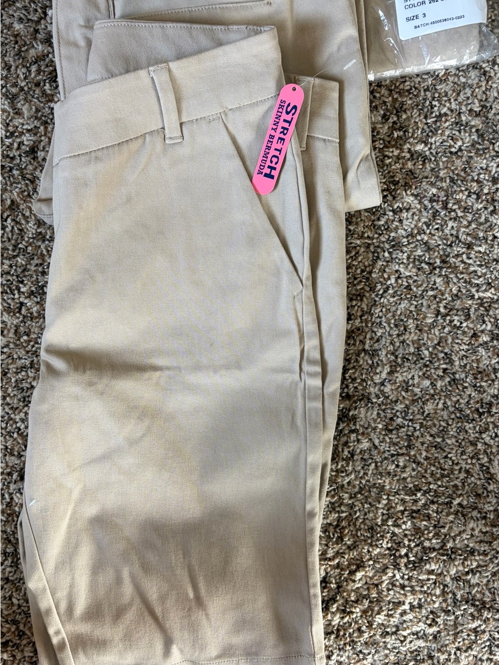 Junior Size 3 IZOD School Uniform Bermuda Shorts Pack of Three